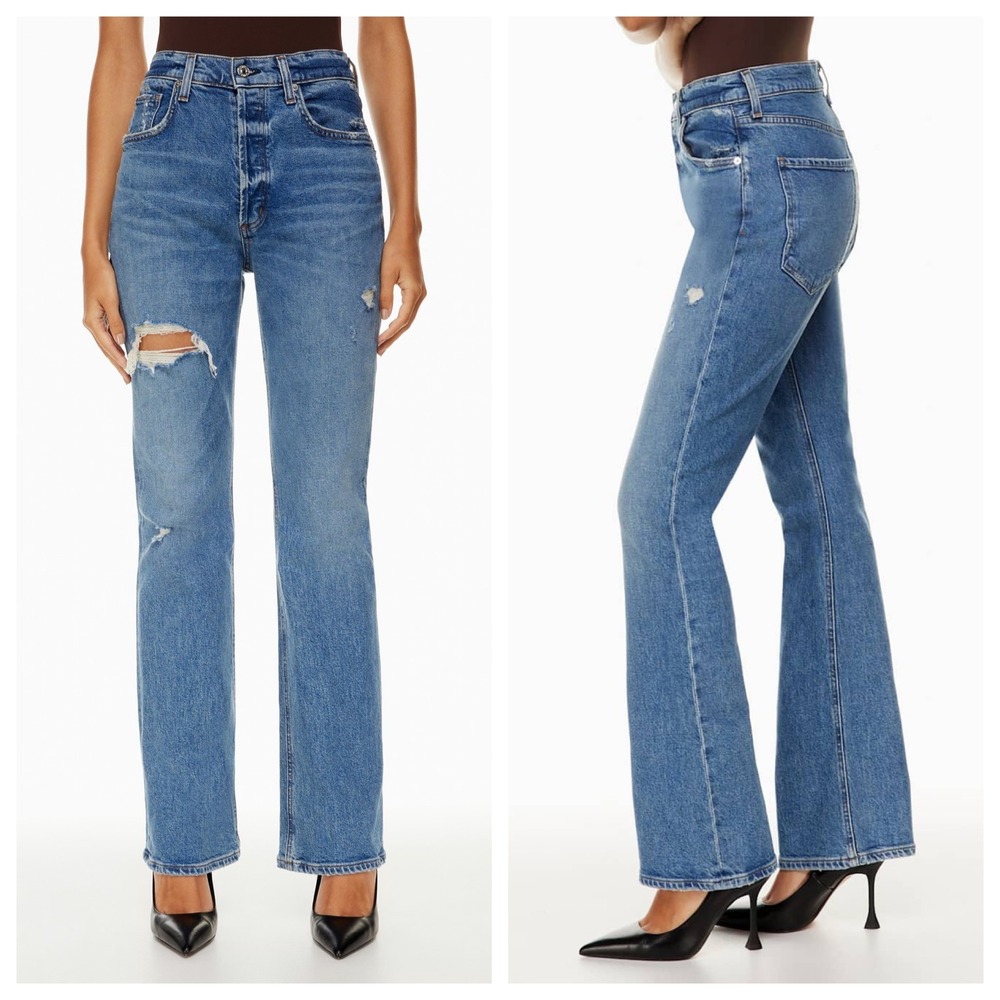 Citizens of Humanity Libby High Rise Bootcut Distressed Jeans Blue Size 26